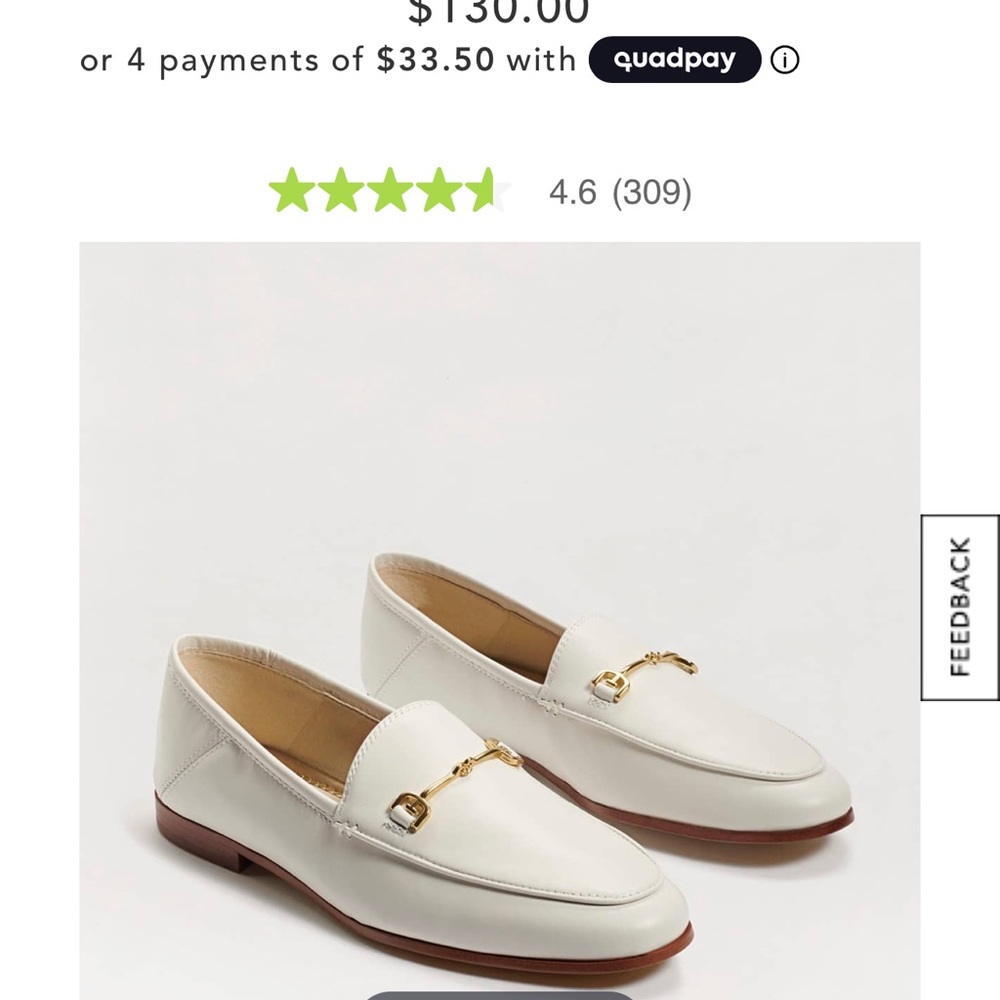 Sam Edelman White Loafer